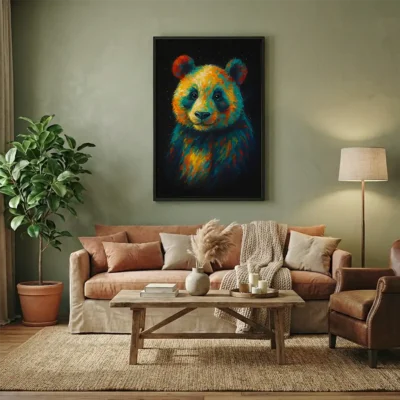 Tableau panda pop art