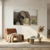 tableau photo elephant sur toile tendue Tableau photo éléphant