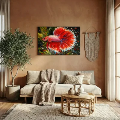 Tableau poisson abstrait