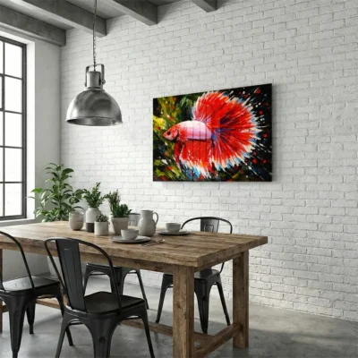 Tableau poisson abstrait