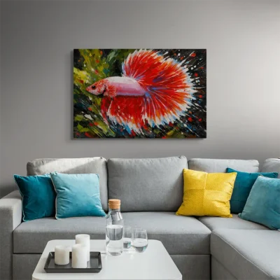 Tableau poisson abstrait