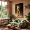 tableau roi lion sur toile tendue Tableau roi lion