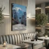 tableau rue kawaguchiko sur toile tendue Tableau rue Kawaguchiko
