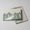 tableau salon scandinave detail toile tendue Tableau salon scandinave