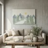 tableau salon scandinave sur toile tendue Tableau salon scandinave