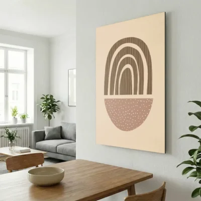 tableau scandinave abstrait sur alu Tableau scandinave abstrait