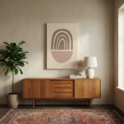 tableau scandinave abstrait sur toile tendue Tableau scandinave abstrait