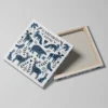 tableau scandinave animaux detail toile tendue Tableau scandinave animaux