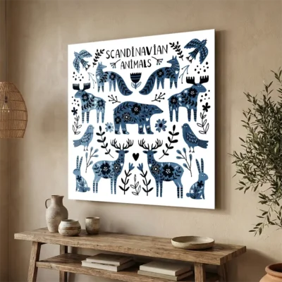 tableau scandinave animaux sur plexiglass Tableau scandinave animaux