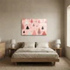 tableau scandinave rose sur plexiglass Tableau scandinave rose