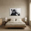 Tableau singe avec casque