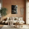 tableau singe noir et blanc sur alu Tableau singe noir et blanc