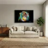 tableau singe pop art avec cadre flottant Tableau singe pop art