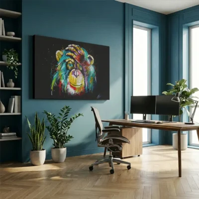 tableau singe pop art sur toile tendue Tableau singe pop art