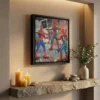 tableau spiderman street art avec cadre flottant Tableau Spiderman street art