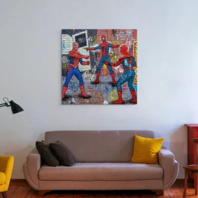 tableau spiderman street art sur toile tendue Tableau Spiderman street art