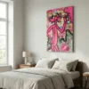 Tableau street art panthère rose