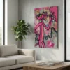 Tableau street art panthère rose