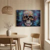 Tableau street art tête de mort