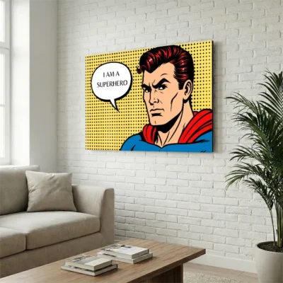 Tableau super hero pop art