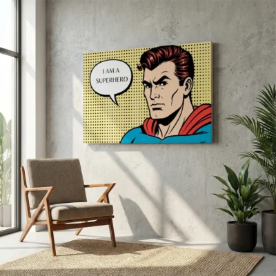 Tableau super hero pop art