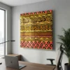 Tableau tissu africain
