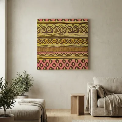 Tableau tissu africain