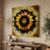 tableau tournesol moderne sur plexiglass Tableau tournesol moderne