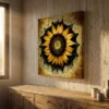tableau tournesol moderne sur toile tendue Tableau tournesol moderne