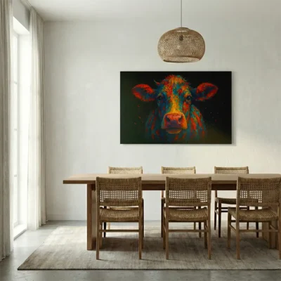 tableau vache pop art sur alu Tableau vache pop art