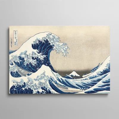 tableau vague japonaise Tableau estampe japonaise La Grande Vague de Kanagawa Hokusai paysage marin