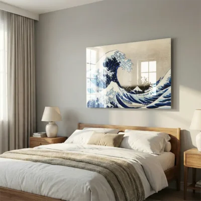 tableau vague japonaise sur plexiglass Tableau vague japonaise