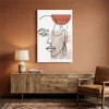 tableau visage minimaliste sur plexiglass Tableau visage minimaliste