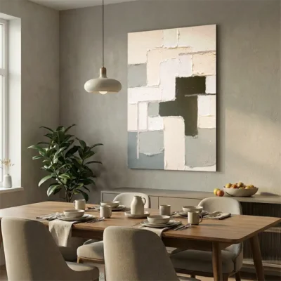 tableau abstrait au couteau sur alu Tableau abstrait au couteau