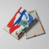 Tableau abstrait bleu et rouge