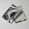 tableau abstrait noir et blanc detail toile tendue Tableau abstrait noir et blanc