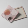 tableau abstrait rose et gris detail toile tendue Tableau abstrait rose et gris