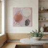 tableau abstrait rose et gris sur alu Tableau abstrait rose et gris