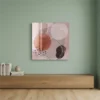 tableau abstrait rose et gris sur plexiglass Tableau abstrait rose et gris