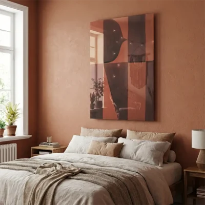 Tableau abstrait rouge