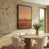 tableau africain design avec cadre flottant Tableau africain design