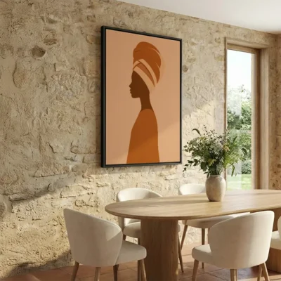 Tableau africain minimaliste