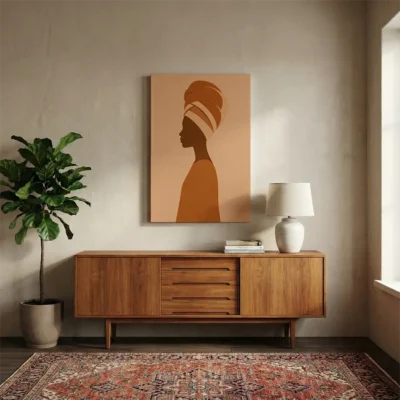 Tableau africain minimaliste