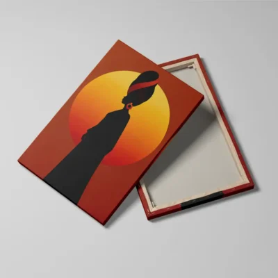Tableau africain silhouette femme
