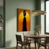 Tableau africain silhouette femme