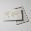 Tableau carte du monde aquarelle