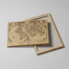 Tableau carte du monde vintage