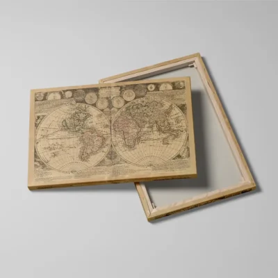 Tableau carte du monde vintage
