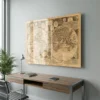 Tableau carte du monde vintage
