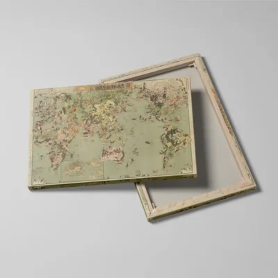 Tableau carte du monde voyage